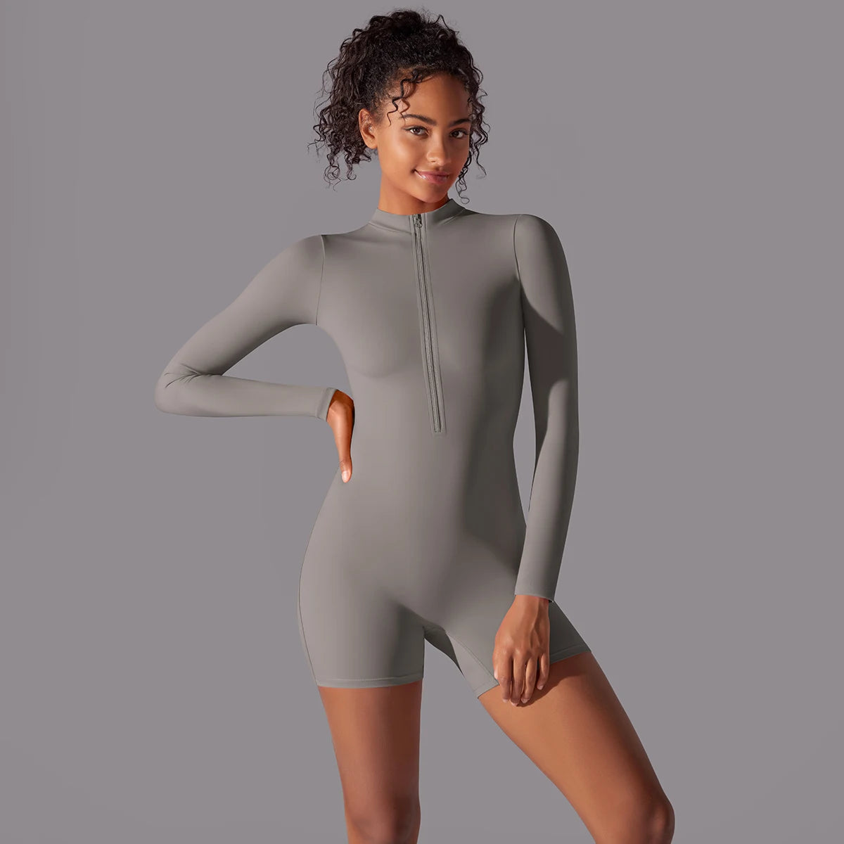 Women Tracksuit Yoga Set Yoga Jumpsuits One Piece Zipper Workout Long Sleeve Rompers Sportswear Gym Set Workout Clothes for Wome