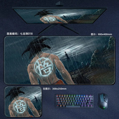High Quality Print Dragon Ball Leather Mouse Pad Oversized Japanese Anime Nostalgic Son Goku Desk Mat Keyboard Pad Notebook Pad
