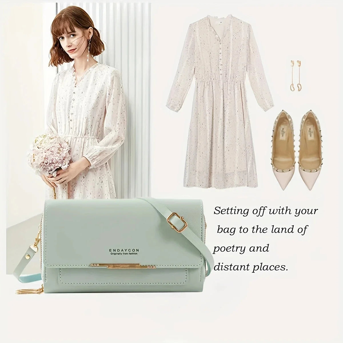 Women's Wallet Korean Handbag Multi Card Large Capacity Casual Shoulder Bag Mobile Phone Packet Fashion New Style