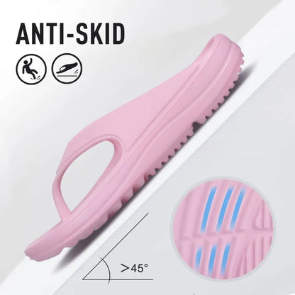 Shevalues Men's Orthopedic Sandals Fashion Couples Beach Flip Flop Summer Outdoor Soft Sandals With Arch Support Bathroom Slides