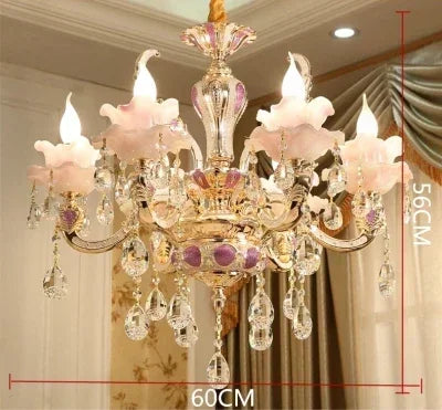 Zinc Alloy Crystal Chandelier Modern Living Room Decoration  Lighting European Restaurant Bedroom Candle  Lamps