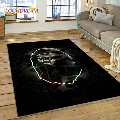 3D Printing B-BAPE Fashion Carpet Rug for Bedroom Living Room Home Sofa Decoration,Children Game Large Decor Floor Mat Gift