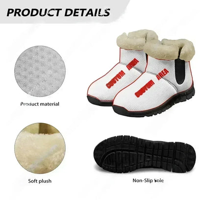 The White Stripes Snow Boots Warm Boot Mens Womens Teentager Shoes Outdoor High Quality Fanshion Casual Sneakers Custom Shoes