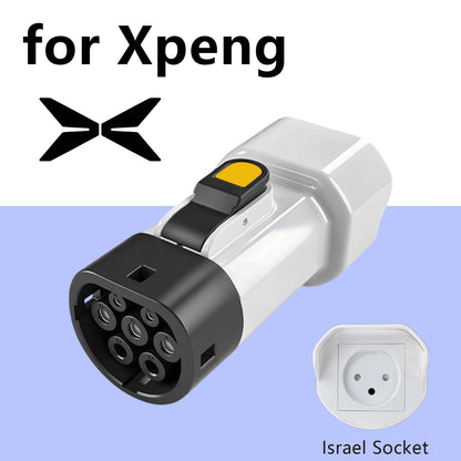Type2 V2L Discharger Adapter Israel Socket Electric Vehicle Discharge for BYD Atto 3 MG Jaecoo J7 Geely Starray XPENG G6