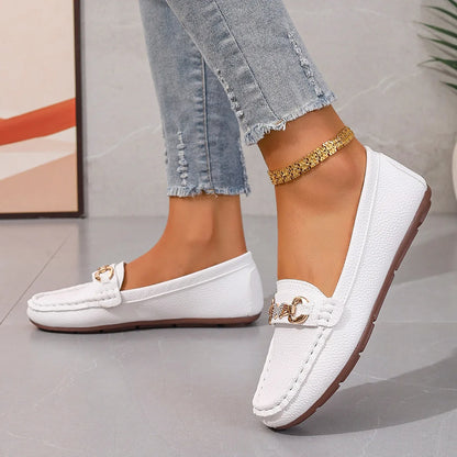 New Women's Casual Slip on Mary Jane Shoes Spring Autumn Fashion Round Toe Solid Soft Sole Flat Loafers Zapatos De Mujer luxury