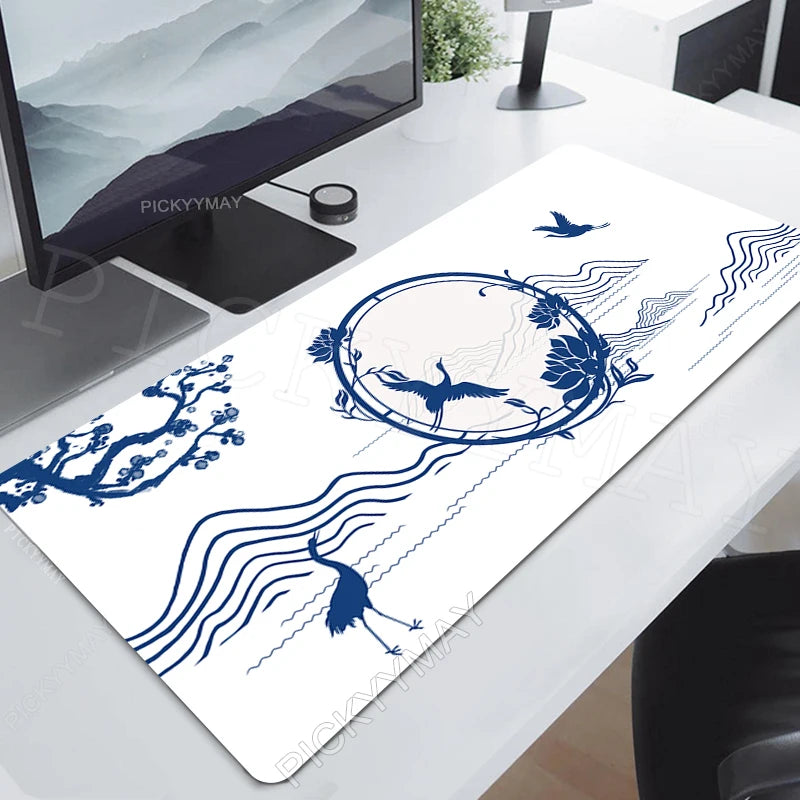 Mouse Pads Chinese Style Art Table Mats Computer Mousepad Company Big Desk Pad 120x55cm Large Gamer Mousepads Mouse Mat