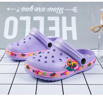 New Fashion Cartoon Sandals for Kids Summer Slippers Boys Girls Casual Garden Shoes Hollow-out Beach Shoes Clogs for Children