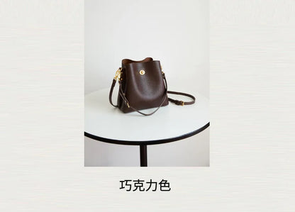 Fashion PU leather Women Handbags Large Capacity Fashion female Bucket Shoulder Bag Elegance ladies messenger bag burgundy totes