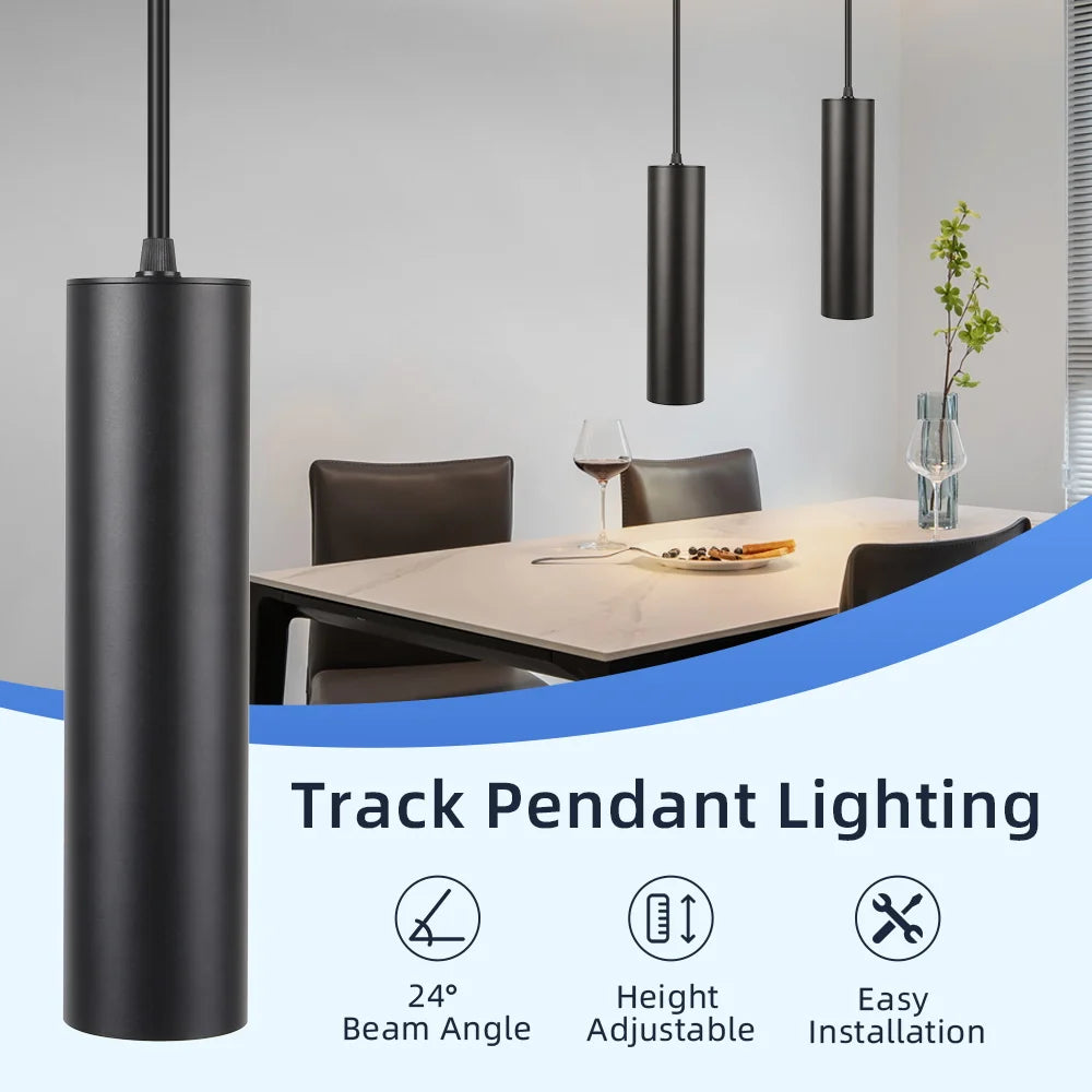 LED Track Pendant Lights 110-265V Chandelier Kitchen Led Ceiling Spotlight Dining Room Hanging Lamps For Living Room Home Decor
