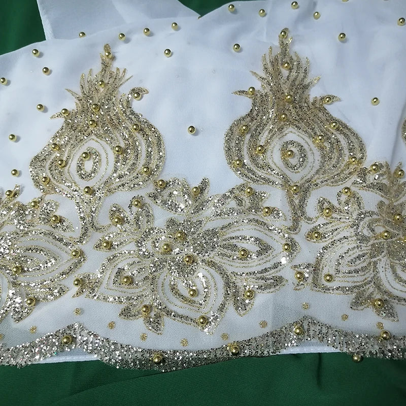 Chiffon Hijab Scarf Muslim Islamic Hijabs Scarves for Woman Long Headwraps with Bead Head Scarf Shawl Wrap Prayer Turbante