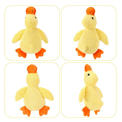Yellow Duck Dog Toys for Aggressive Chewers Cats Dogs Chew Squeak Toy with Quacking Sound Interactive Plush Doll Toy Pet Supplie