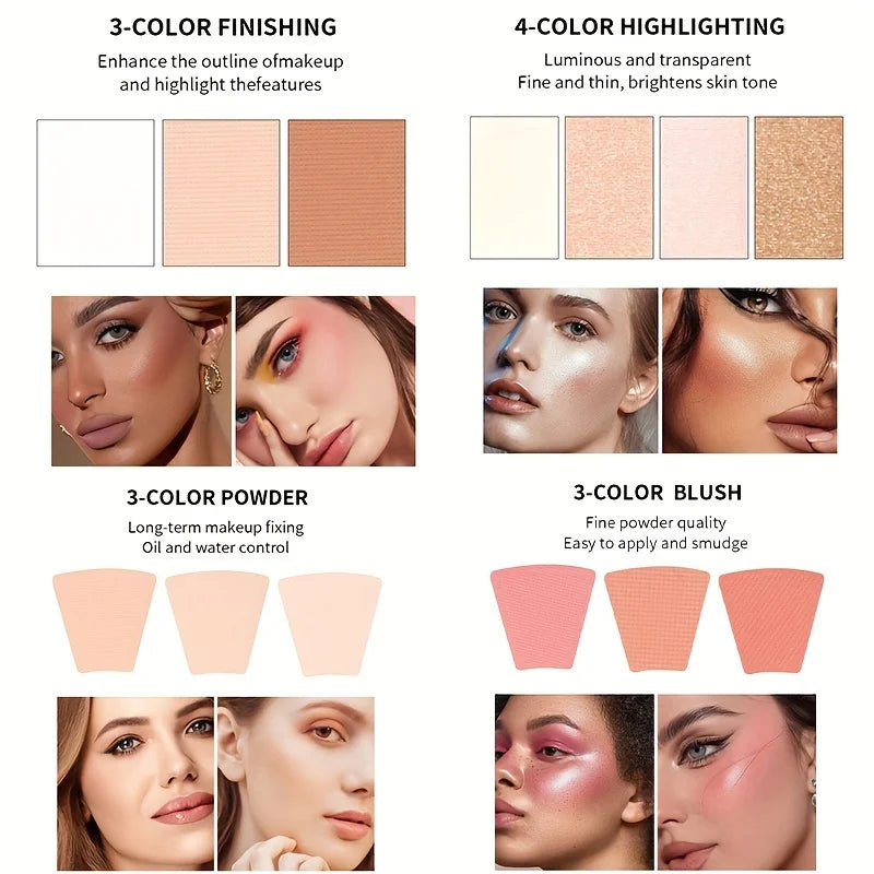 110 Color All-in-One Makeup Palette Gift Set Include Eyeshadow Glitter Lipstick Concealer Blush Eyeliner Highlighter With Mirror