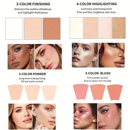110 Color All-in-One Makeup Palette Gift Set Include Eyeshadow Glitter Lipstick Concealer Blush Eyeliner Highlighter With Mirror