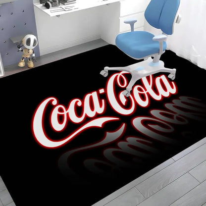 C-Coca Cola Bathroom Mat Anti-slip Absorb Water Long Strip Cushion Bedroon Mat Welcome Doormat