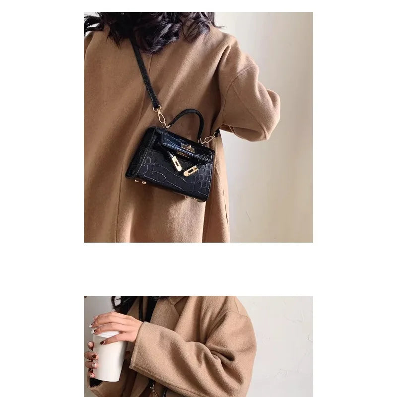 Black Super Hot Stylish Small Bag for Women - 2025 New Autumn/Winter High-End Luxury Minimalist Crossbody Square Bag