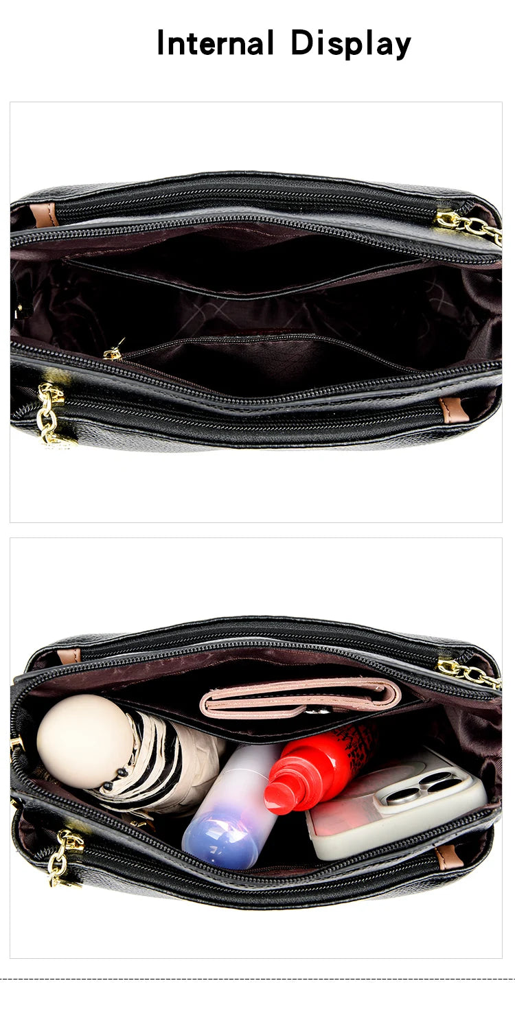 Genuine High Quality Soft Leather Women's Handbag Trend Designer Female Crossbody Bag Casual Shoulder Messenger Handbags 2025