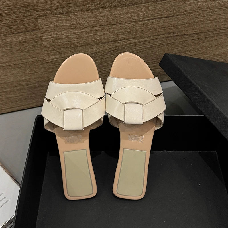 New Summer Designer Women'S Solid Color Fashion Slippers Zapatos De Mujer Women'S Shoes Slippers Women Slippers Women Shoes