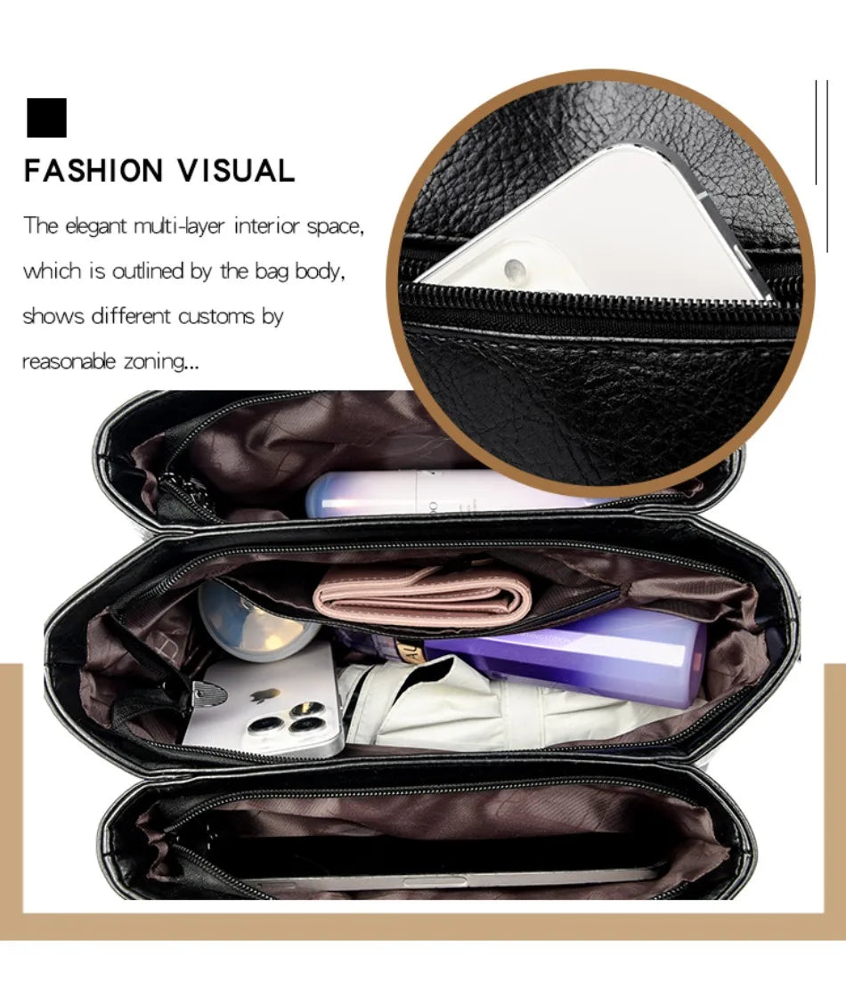 Luxury Handbags Women Bags Designer Soft Leather Shoulder Crossbody Bags for Women 2024 Elegant Large Capacity Tote Handbags Sac