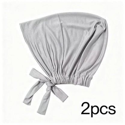 1PC Adjustable Inner Caps New Soft Solid Color Elastic Cap Modal Hijab Muslim Bonnet Underscarf Women Fashion Accessories