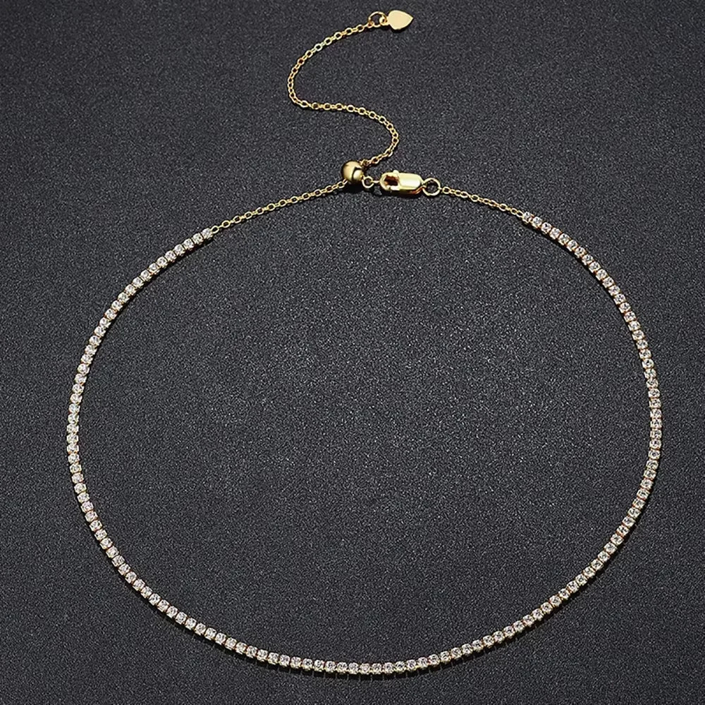 All Moissanite Tennis Necklace for Women Men Sparkling D Color 1ct Heart Cut Pendant Necklace S925 Sterling Silver Chain Jewelry