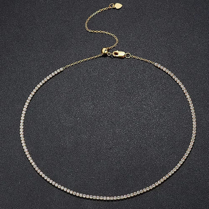 All Moissanite Tennis Necklace for Women Men Sparkling D Color 1ct Heart Cut Pendant Necklace S925 Sterling Silver Chain Jewelry