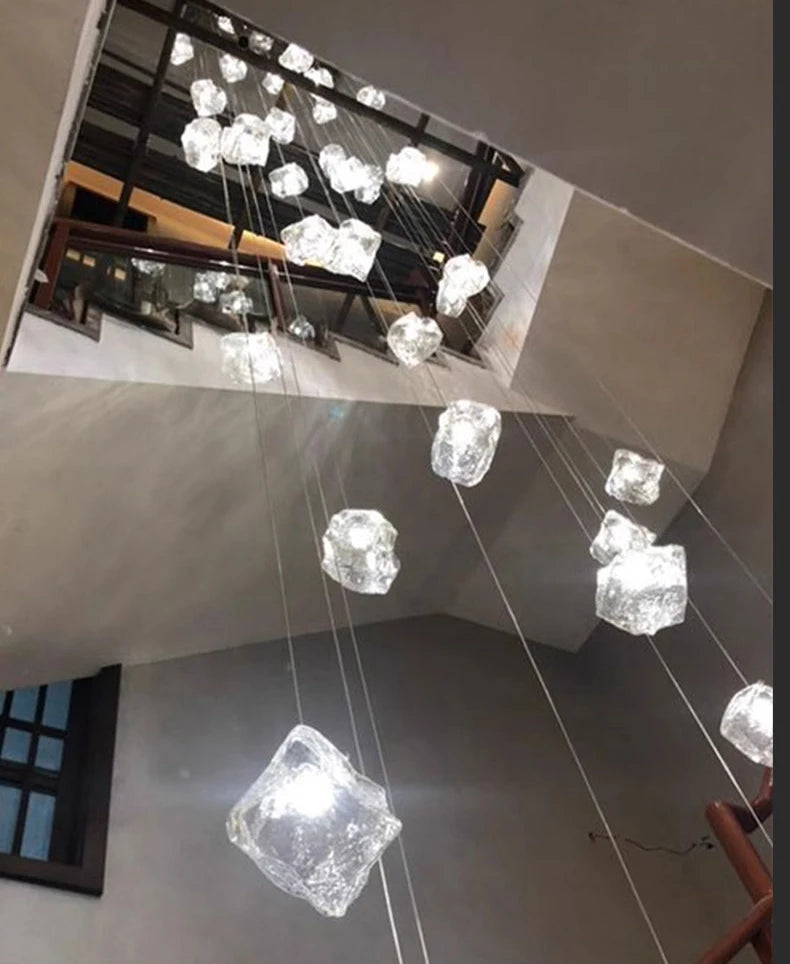Light luxury home decoration pendant light, staircase light, living room pendant light, dining room light, indoor lighting