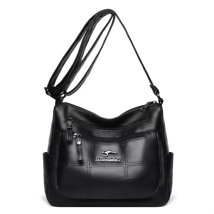Genuine Soft Pu Leather Handbags for Women Vintage Shoulder Tote Bag Luxury Designer Ladies Large Capacity Purse Bags Sac A Main