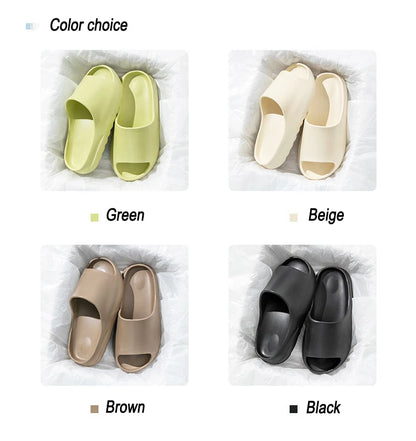 Evshine Women's Coconut Slippers Cloud Thick-soled Sandals Summer Fashion Soft Bottom Men Beach Shoes EVA Non-slip Bath Slides