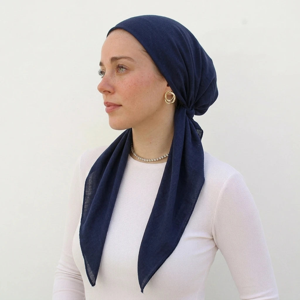 New Solid Cotton Linen Elastic Headscarf Cap Women Elastic Muslim Instant Hijab Bottoming Cap Muslim Headscarf Undercap HeadWrap