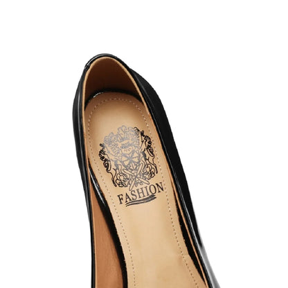 【JOCHEBED HU】Women Genuine Leather Pumps Deer Party Wedding Stiletto Office Pointed Toe Fashion High Heels Leather Shoes 33-43