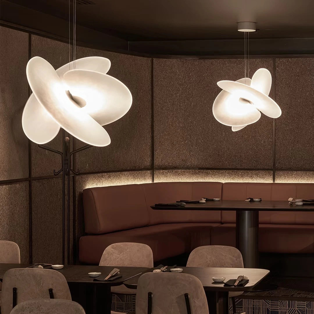 Nordic Designer Silk Pendant Light for Bar Restaurant Shop Study Room Bedroom Dining Room Living Home Decoration Indoor Lighting