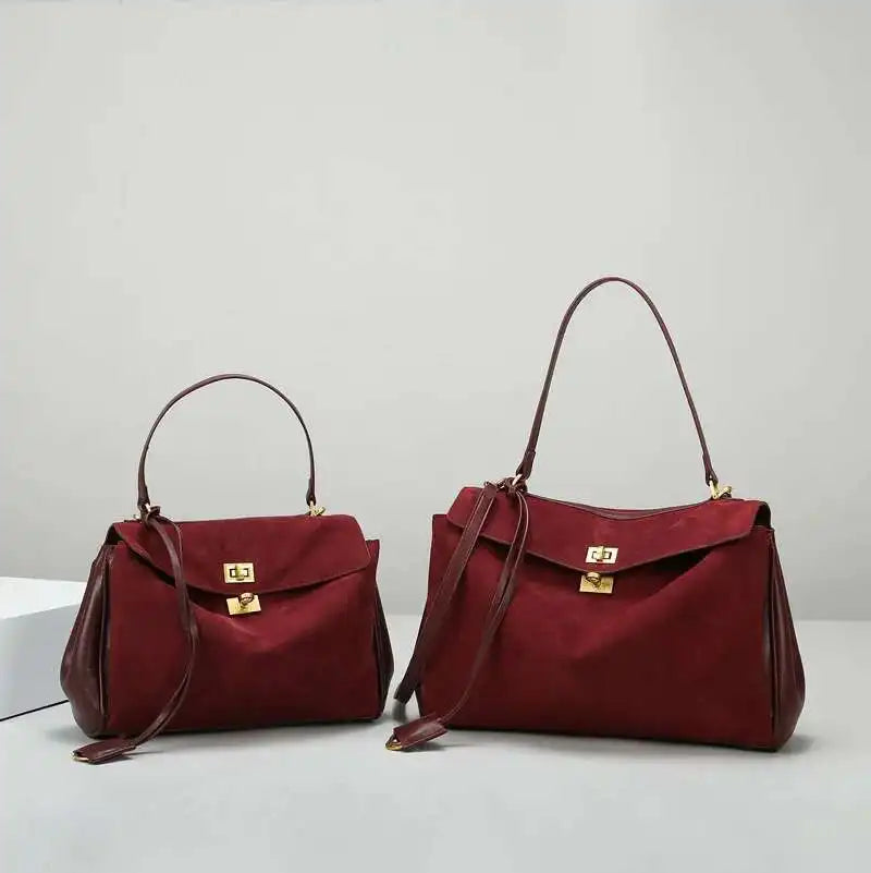 Luxury Fashion Leather Women's Tote Bag Lazy Bag Rodeo Briefcase Handbag Underarm Bags Large Capacity Crossbody Shoulder Bag