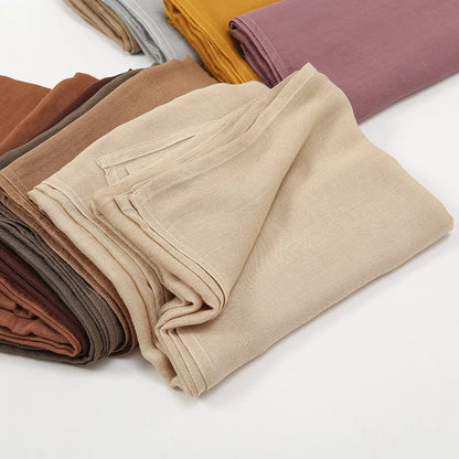 New Big Size Solid Rayon Modal Hijab Scarf Women Muslim Headscarf Wraps Shawl Femme Musulman Headband Islamic Turban 190*85cm