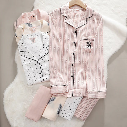 Victoria's Secret Suit Womens Silk Satin Pajamas Set Short Sleeve Shorts Sleepwear Loungewear Soft Breathable Button Down Pyjama