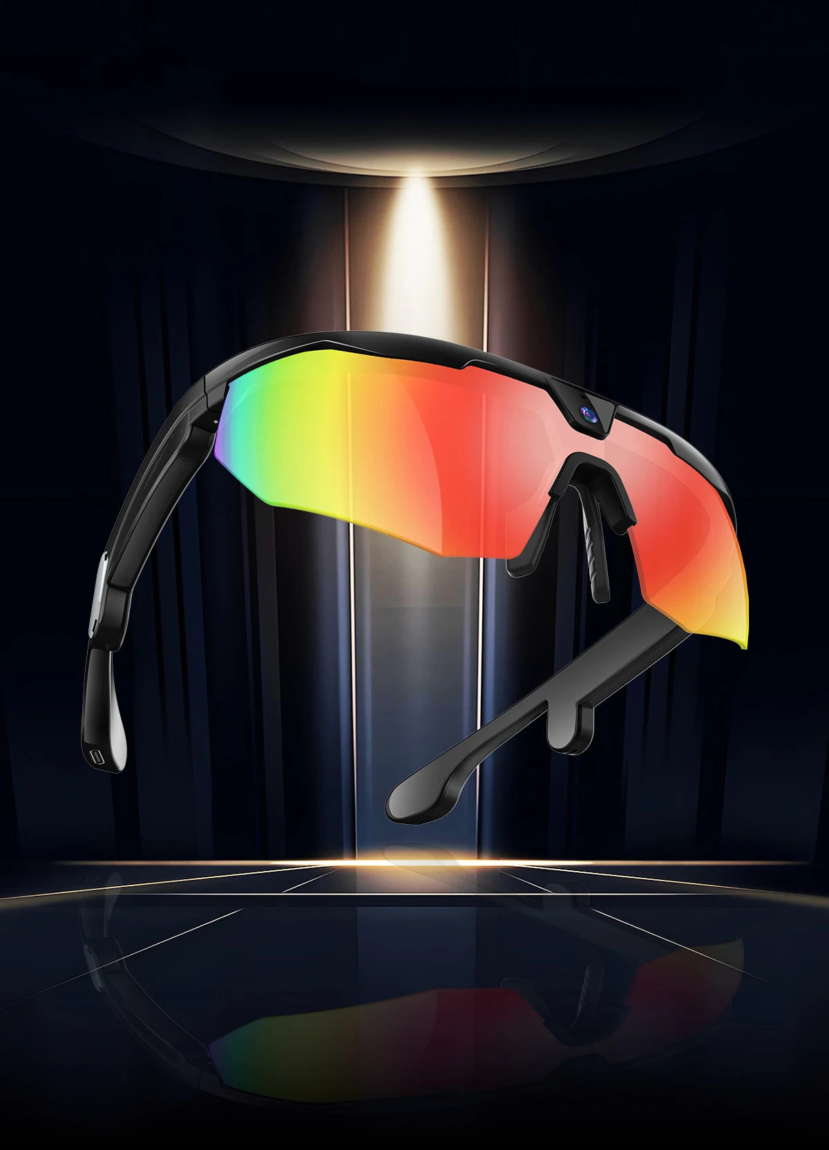 LIGE New Smart Glasses 800W Pixels Camera  1080P Video Waterproof Outdoor Cycling UV protection Bluetooth Call Smart Sunglasses