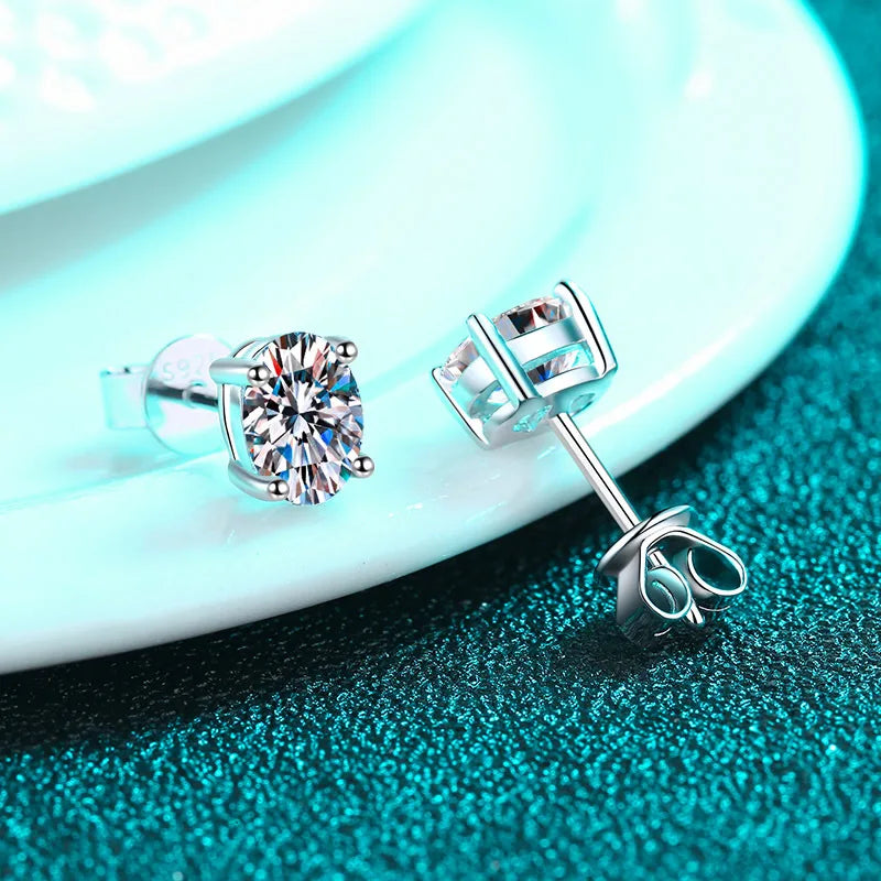 Luxury 0.5-3 Carats Marquise Heart Pear Moissanite Women Diamond Earring Stud 925 Sterling Silver Earrings for Women Jewelry New