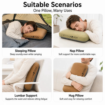 Soft Slow Rebound Memory Foam Pillow Outdoor Camping Travel Cervical Pillow Portable NoonBreak Pillow Neck Support Pillow
