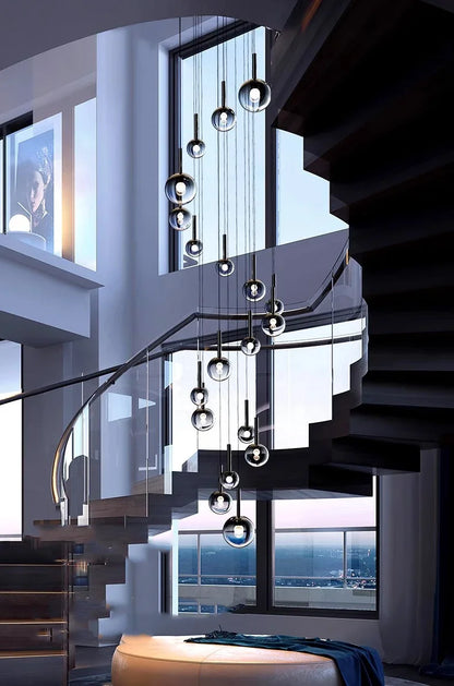Modern home decor led lights pendant light lamps forstaircase Chandeliers for living room hanging light indoor lighting