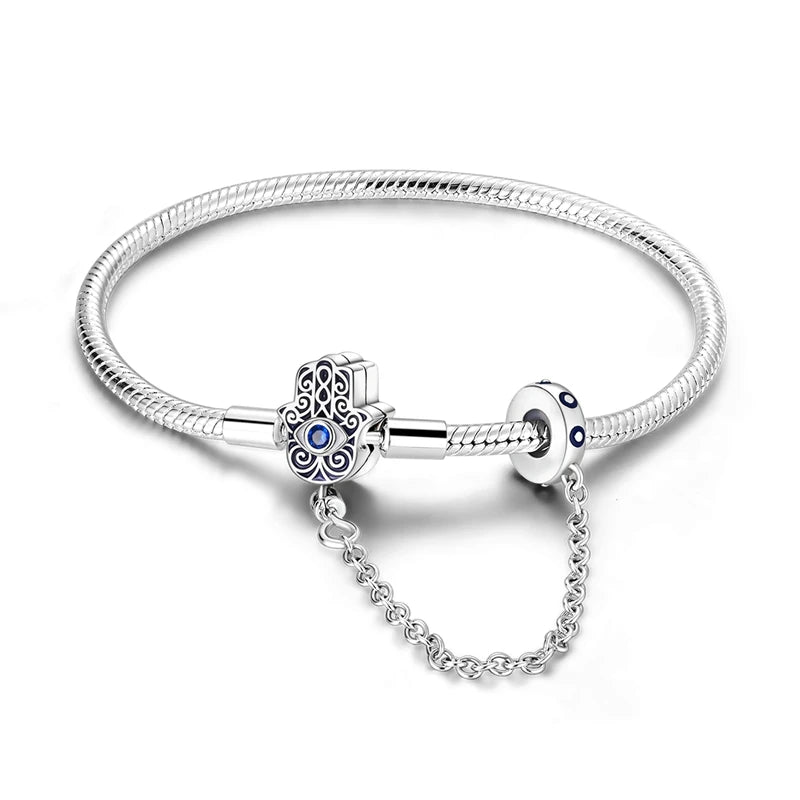 925 Sterling Silver Heart Love Snake Chain Bracelet Infinite Knot Butterfly For Women Fit Original Charms Beads Jewelry Gift