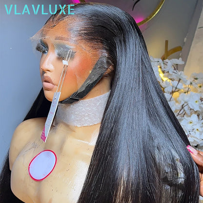 Lagos Hairline Silky Straight 360 HD Transparent Lace M Shaped Glueless 100% Human Hair Glueless Wig Human Hair 13x6 HD Lace Wig