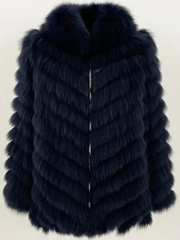 OFTBUY Custom Luxury Long Full Real Fur Coat for Women Streetwear Thick Warm Winter Real Fur Overcoat High-End Custom Outerwear