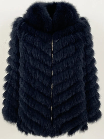 OFTBUY Custom Luxury Long Full Real Fur Coat for Women Streetwear Thick Warm Winter Real Fur Overcoat High-End Custom Outerwear