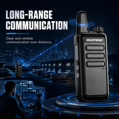 2Pcs Baofeng BF-5R Portable Handheld Walkie Talkie FM Radio VHF/UHF Dual Band 5W Transceiver for Construction Camping