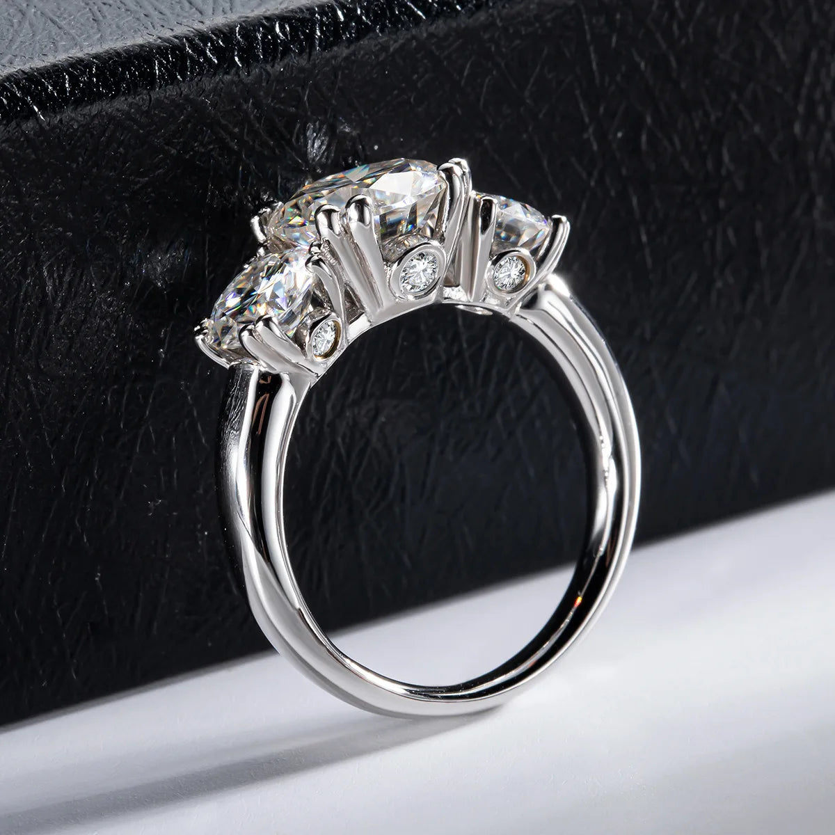 Carnica Luxury 925 Sterling Silver 5CT Real Moissanite Ring D Color Closed Band for Women GRA Diamond Wedding Jewelry Gift Hot
