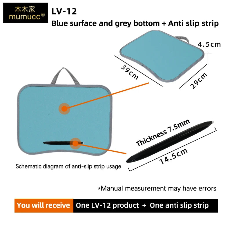 MUMUCC Multifunctional Laptop Desk With Cushion and Filled with Foam Particles, Small Pillow Table, Hard Mouse Pad Large