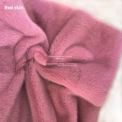 Thickened Imitation Mink Fur Grass Plush Fabric for Soft DIY Sewing Handmade Coat Vest Toy Doll Clothing Fashion Cloth Material