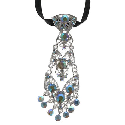 Adjustable Wedding Tie Diamond Suit Accessories Unisex Men Ties Women Necktie Formal Business Ties Metal Rhinestone Necktie