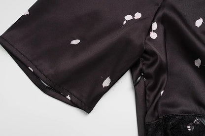 Polka Dot Backless Sexy Maxi Dress Women Gown Elegant Patchwork Lace Hollow out Deep V Neck Sleeveless Bodycon Club Party Dress