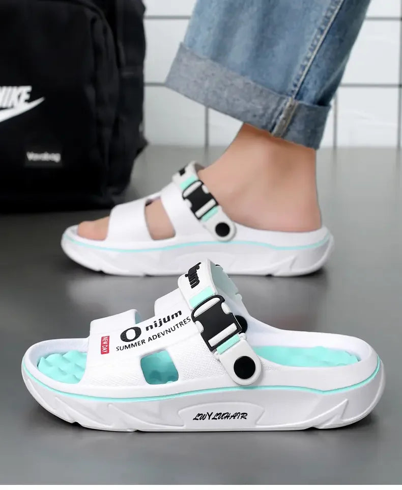 Unisex Slippers Summer Men Sandals Fashion Women Garden Shoes Orginal Beach EVA Slides Soft Thick Shoes Outdoor Non Slip Home