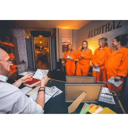 Adult Halloween Orange Prison jumpsuit costume long sleeved party cosplay prison costume men's and women's clothing